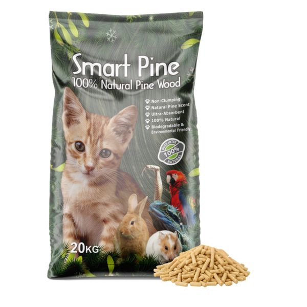 Smart Pine 100% Natural Eco Pine Pet Litter Pellets 20kg - Non-Clumping