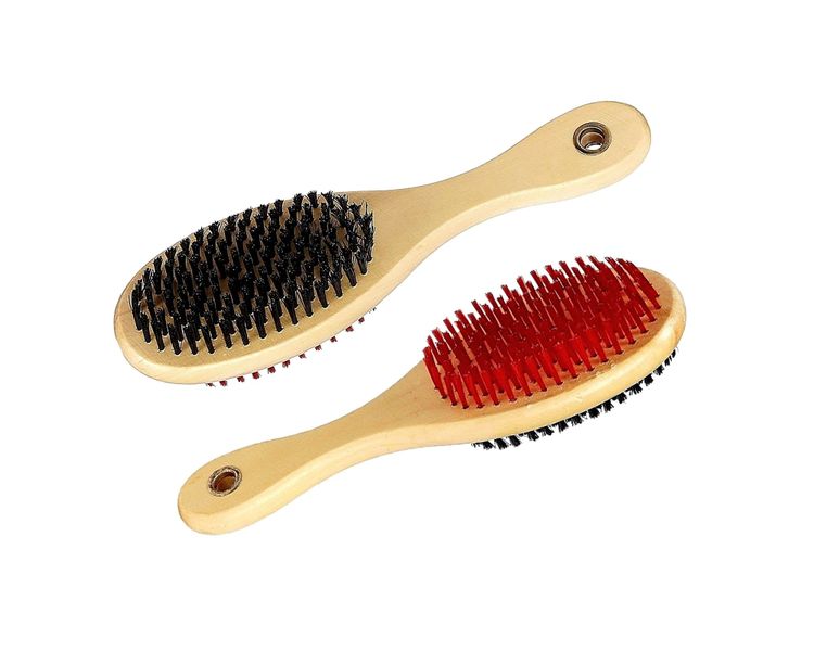 Double Sided Pet Grooming Brush x2 Hair Fur Bristle Solf Combo Brush-L