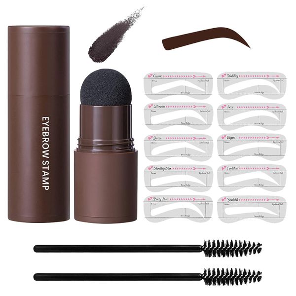 EyeBrow Stamp Stencil Kit, Waterproof Brow Stamp Shaping Kit Eyebrow