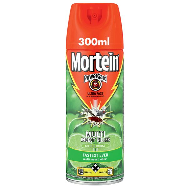 Mortein 300ml, PowerGard Ultra Fast, Multi Insect Killer, Citrus Burst