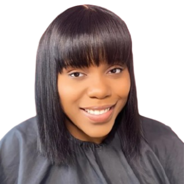 Brazilian Hair Fringe Wig With Lace Scalp.