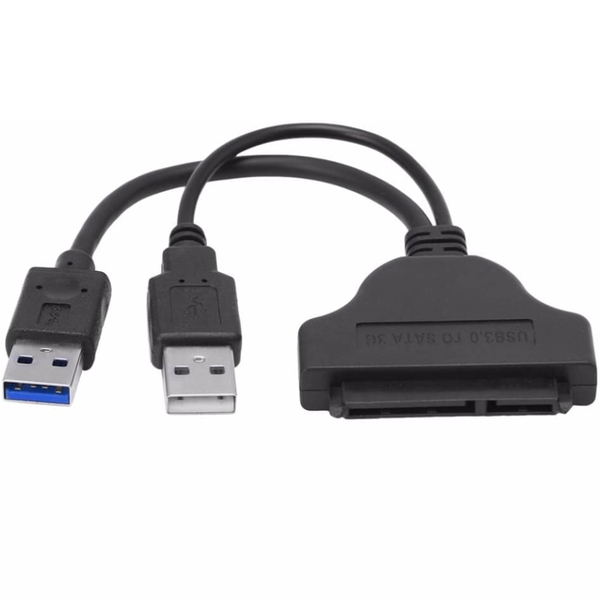 Dual USB 3.0 to SATA Cable - SATA to USB Cable - Hard Drive Converter Cable