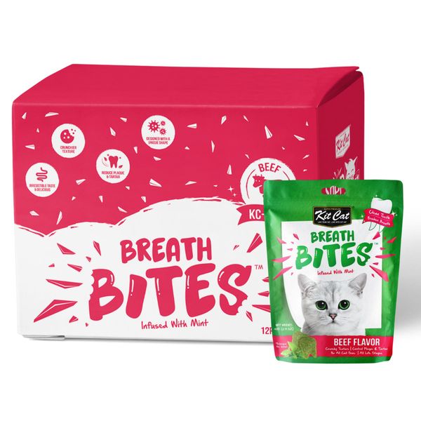 BreathBites Beef Flavour (60g) X 12 Packs