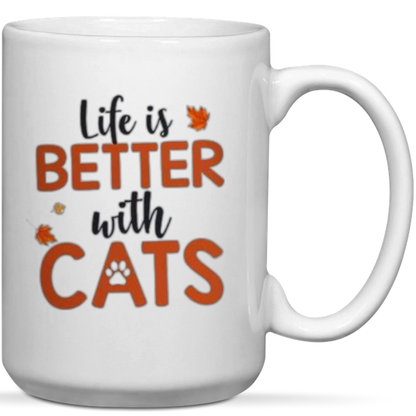 Life Is Better With Cats Gift Mug