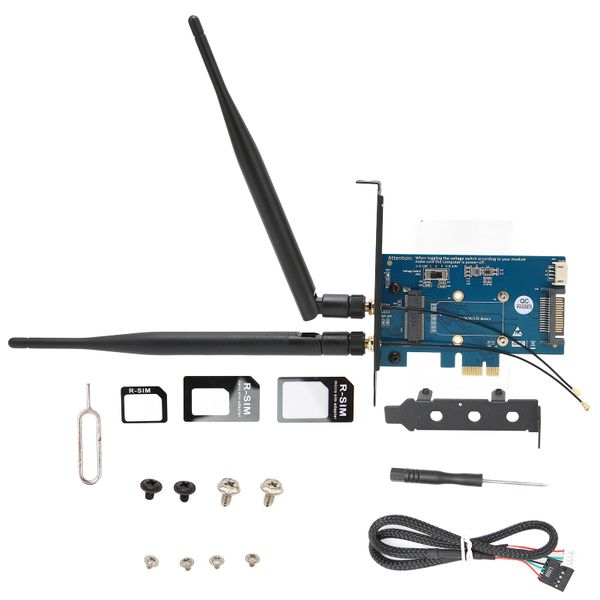 Mini PCIe Adapter with 4Pin Power for Multi-System Use