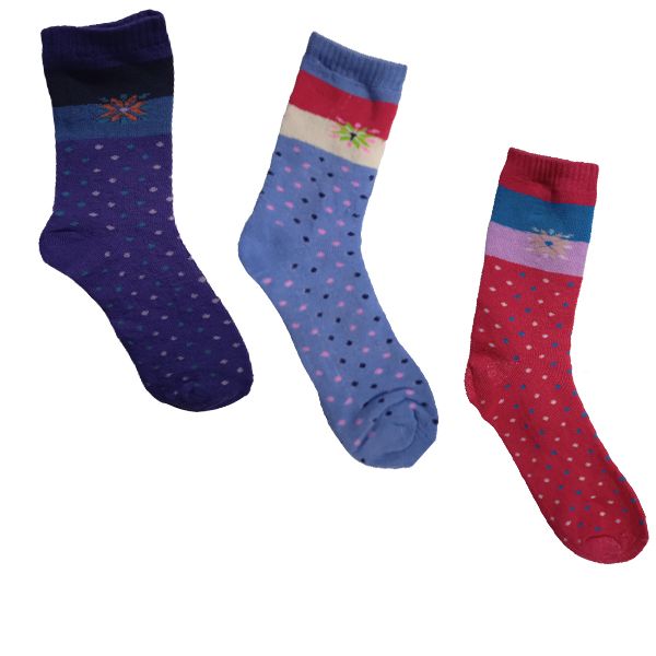 Ladies Socks Cozy 3 Pack Assorted