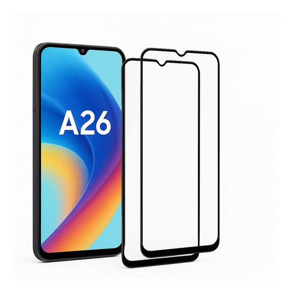 9D Tempered Glass Screen Protector Compatible with Samsung A26 (Pack-2)