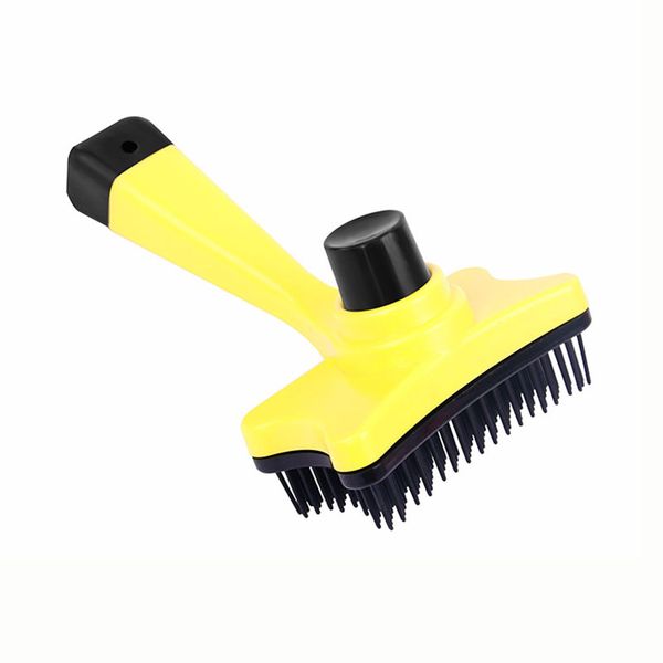 Mihuis Yellow Pet Grooming Self Cleaning Brush For Dogs