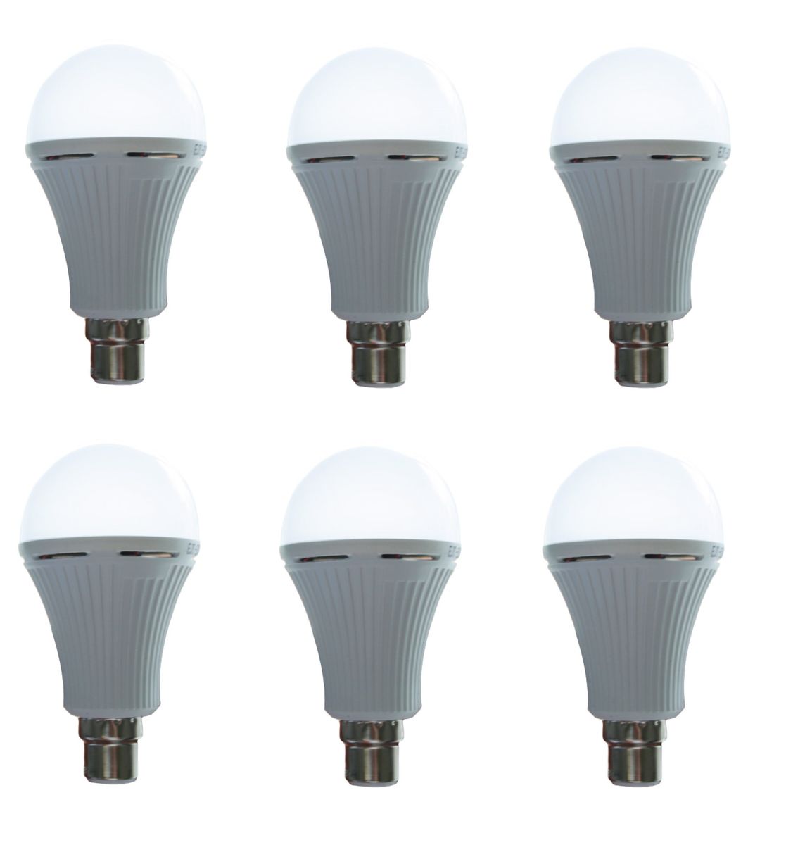 HDS EJC Emergency Rechargeable LED Light Bulb 20W Clip on 6 Pack