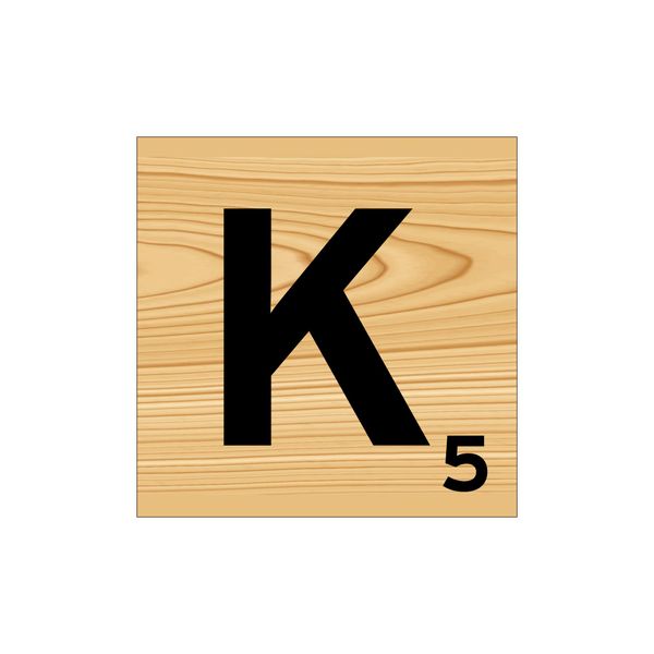 Scrabble Wall Art - K
