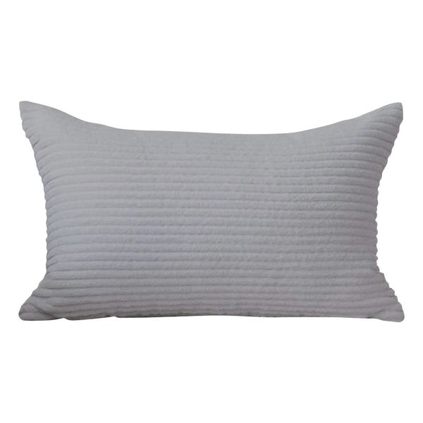 Pandok - Velvet Corduroy Scatter Cushion Cover with Inner - Dove Grey
