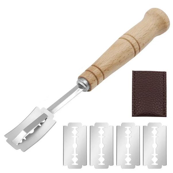 Bread Wood Handle Curved Cutting Knife Baking Tool