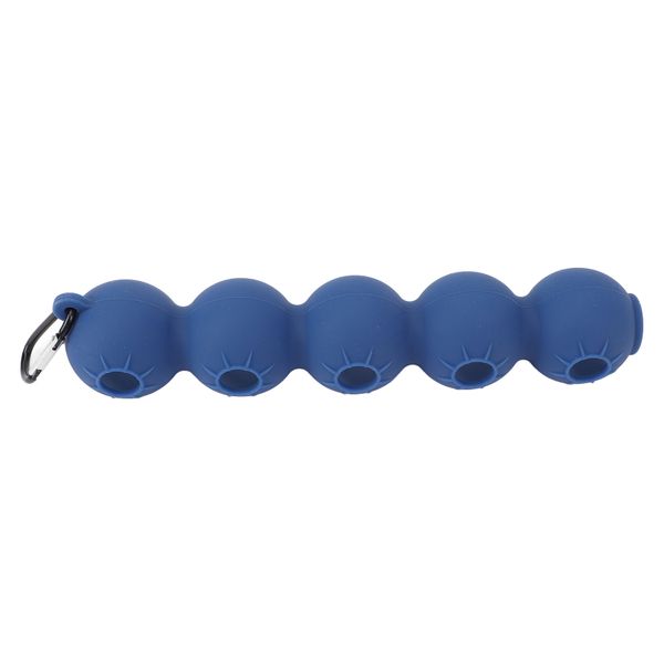 Silicone Golf Ball Holder Holds 5 Blue