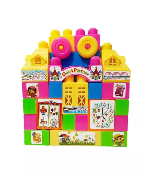 Castle Toy Block - Building Blocks With Cover Backpack - 47-Piece