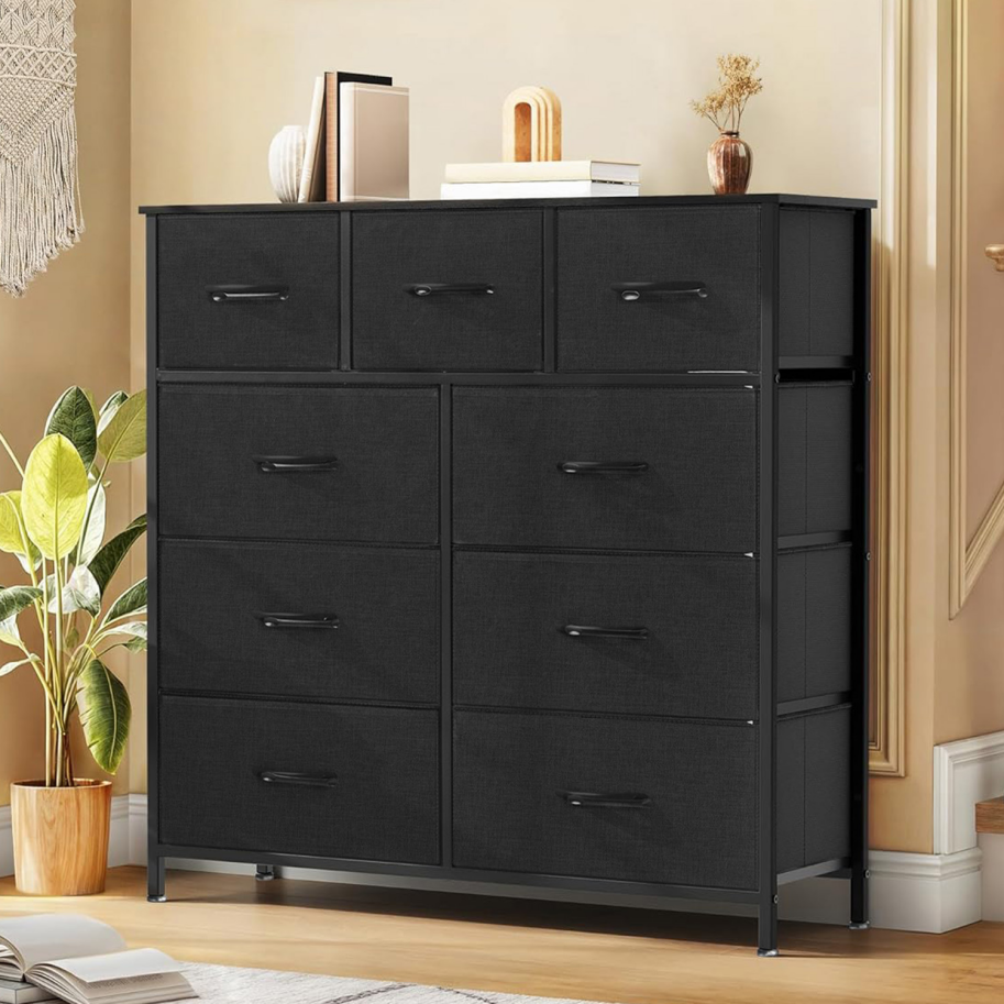 Storage Cabinet 9 Chest of Drawers Fabric Dressing Table Closet Organizer