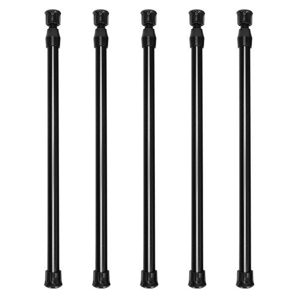 5 Pack Cupboard Bars Tensions Rod Spring Curtain Rod for DIY Projects, Exte