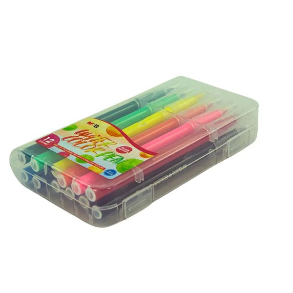 M&amp;G Soft Brush Watercolor Pen Set - 12 Colours