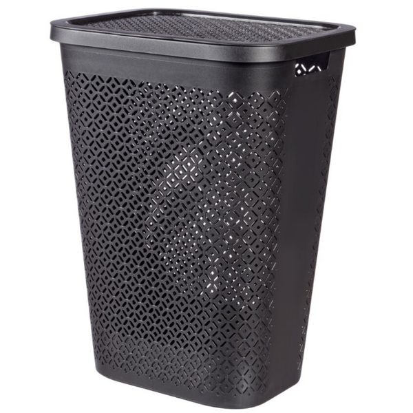 Curver By Keter Terrazzo Laundry Hamper - Black