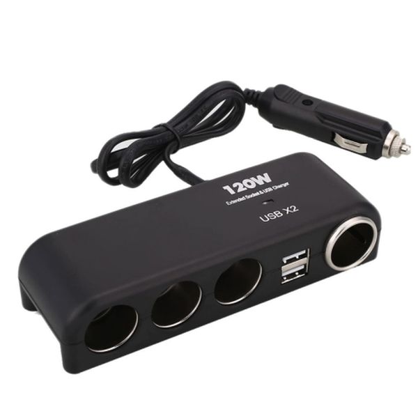 Universal 12V 24V 4 Way Cigarette Lighter Multi Socket Car Splitter Charger