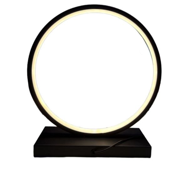 Round Frame Bedside Decorative Table Lamp Reading Lamp
