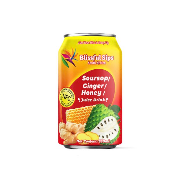 Blissful Sips SA - Soursop Ginger &amp; Honey Juice - 6 x 330ml