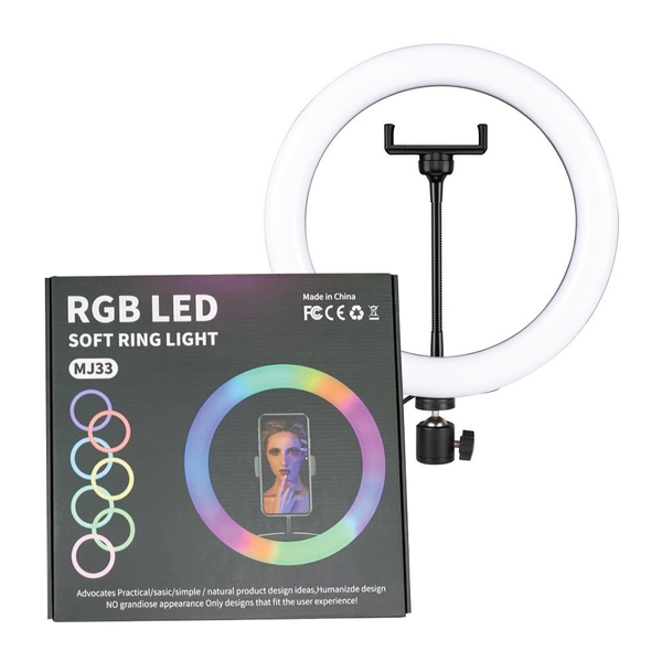 13" RGB LED Soft Ring Light &amp; Tripod- MJ33
