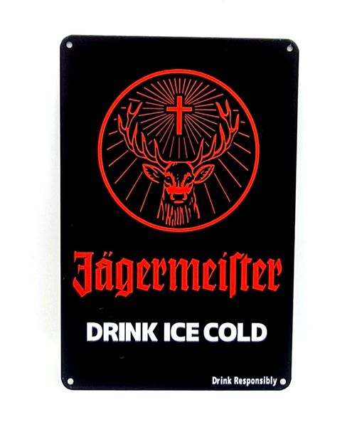 Jagermeister Vintage Style Metal Bar Sign for Cafe Bar Pub Wall Decor