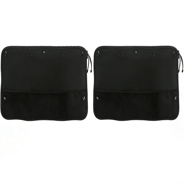 Car Side Window Sunshade Curtain with Mesh Pockets - Blocks 99% UV &amp; Heat