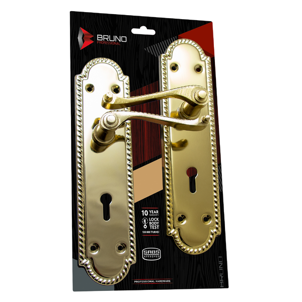 Brass Lockset - Mortice Sabs Georgian 8
