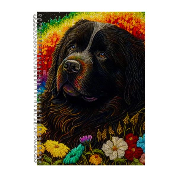 Embroidered NEWFOUNDLAND Notebook Animal Gift Idea A4 Notepad Pad 101