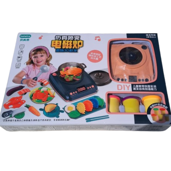 Toy Induction Cooker and Fun Colored Clay