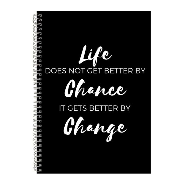 Chance A4 Notebook Spiral Lined Motivational Saying Graphic Notepad Gift224