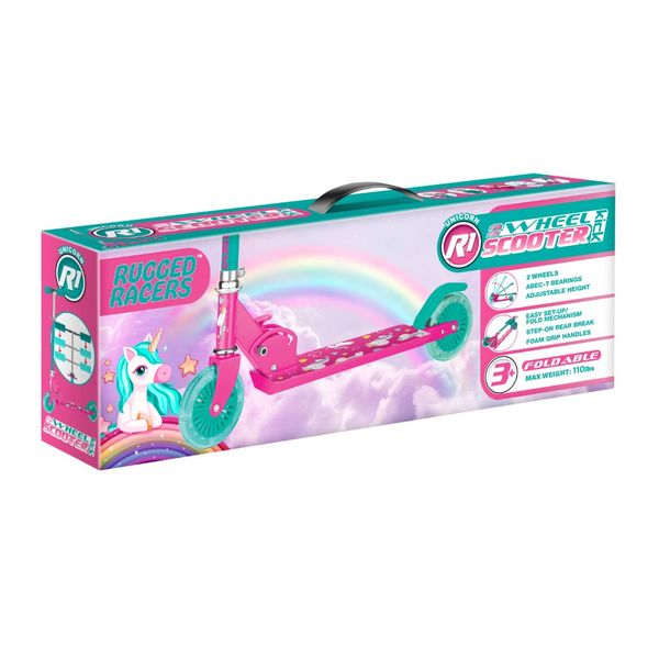 Rugged Racers R1 2 Wheel Kick Scooter- Unicorn