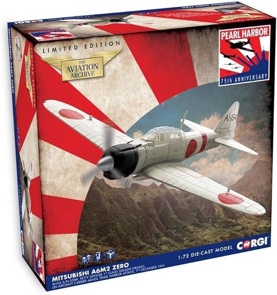 Mitsubishi A6M2 Zero-Sen/Zeke Diecast Model Pearl Harbour 1941 - AA33108