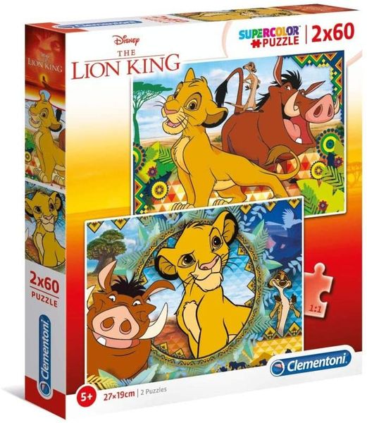 Clementoni 2X60 Piece Puzzle Lion King