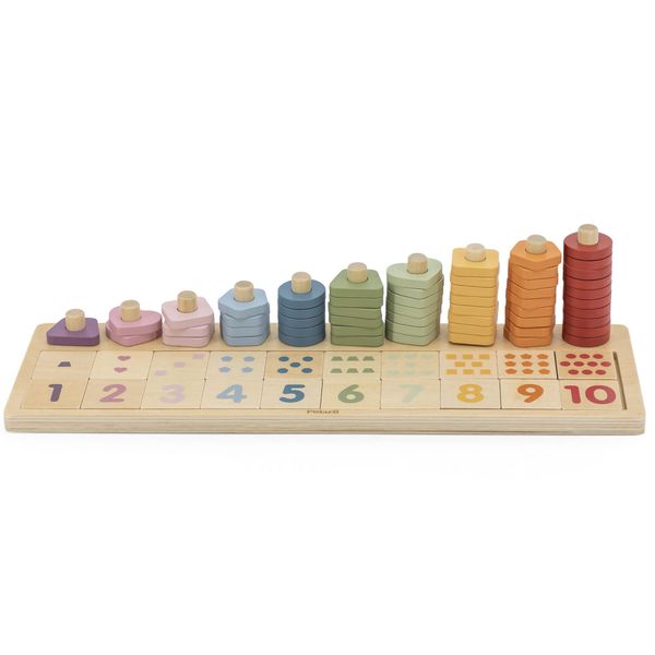 PolarB Count &amp; Match Wooden Toy