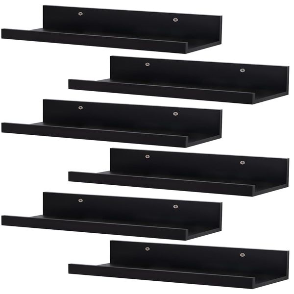 Floating Shelves Wall Mounted-Wood Storage Display Bedroom Bathroom