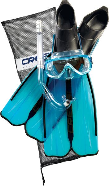 Cressi Rondinella Full Foot Snorkeling Set- Lightweight and Comfortable Blade