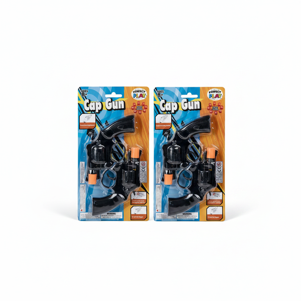Perfect Play Toy Cap Guns 2 Piece Set with 8 Shot Capacity, 13 cm - 2 Pack