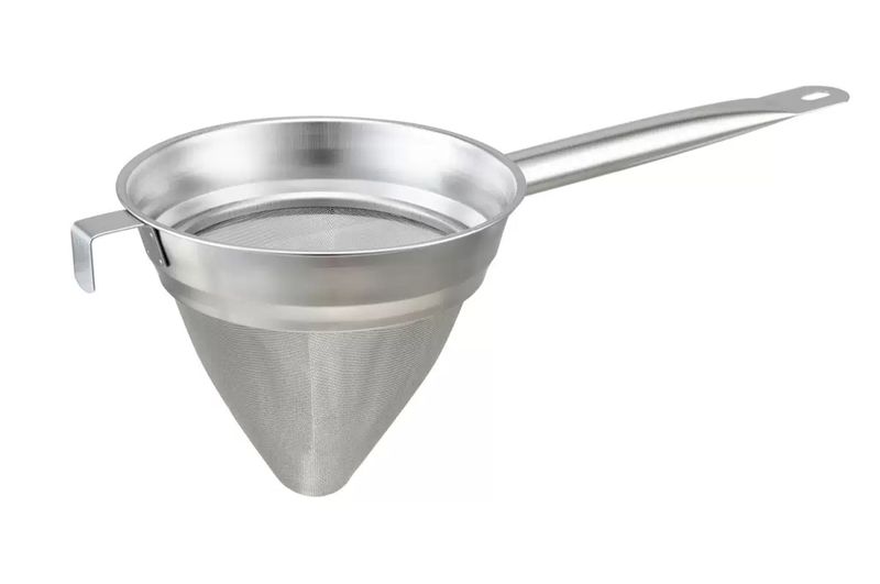 Large 25cm Stainless Steel Chinois Strainer - Fine Mesh Conical Sieve