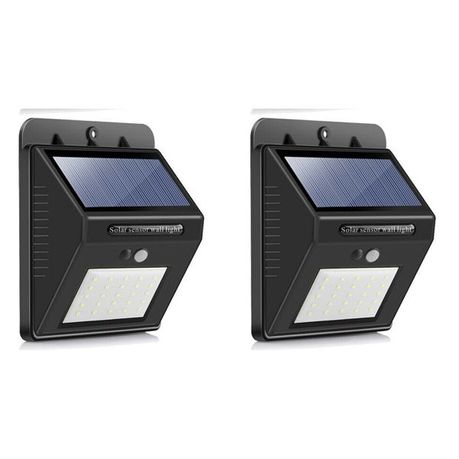 LED Solar Powered LED Wall Light with Night sensor Pack Of 2 Image