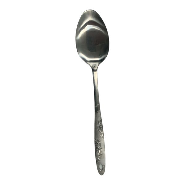 Quality Rice Embossed Design Solid Spoon Stainless Steel 33cm