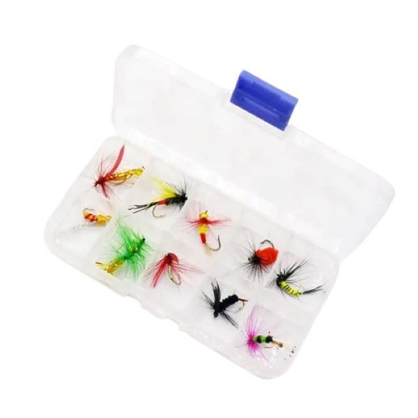 Fly Fishing Flies With Case - Set of 10