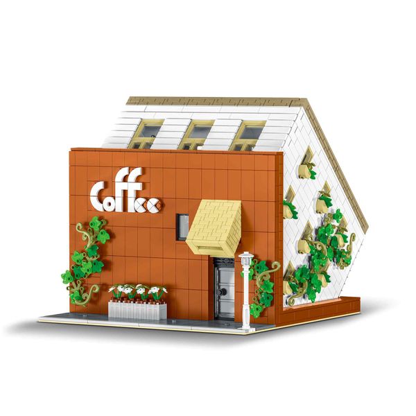 XMork Model Upside Down Café Building Blocks with lights (3118 Pieces) - 24cm