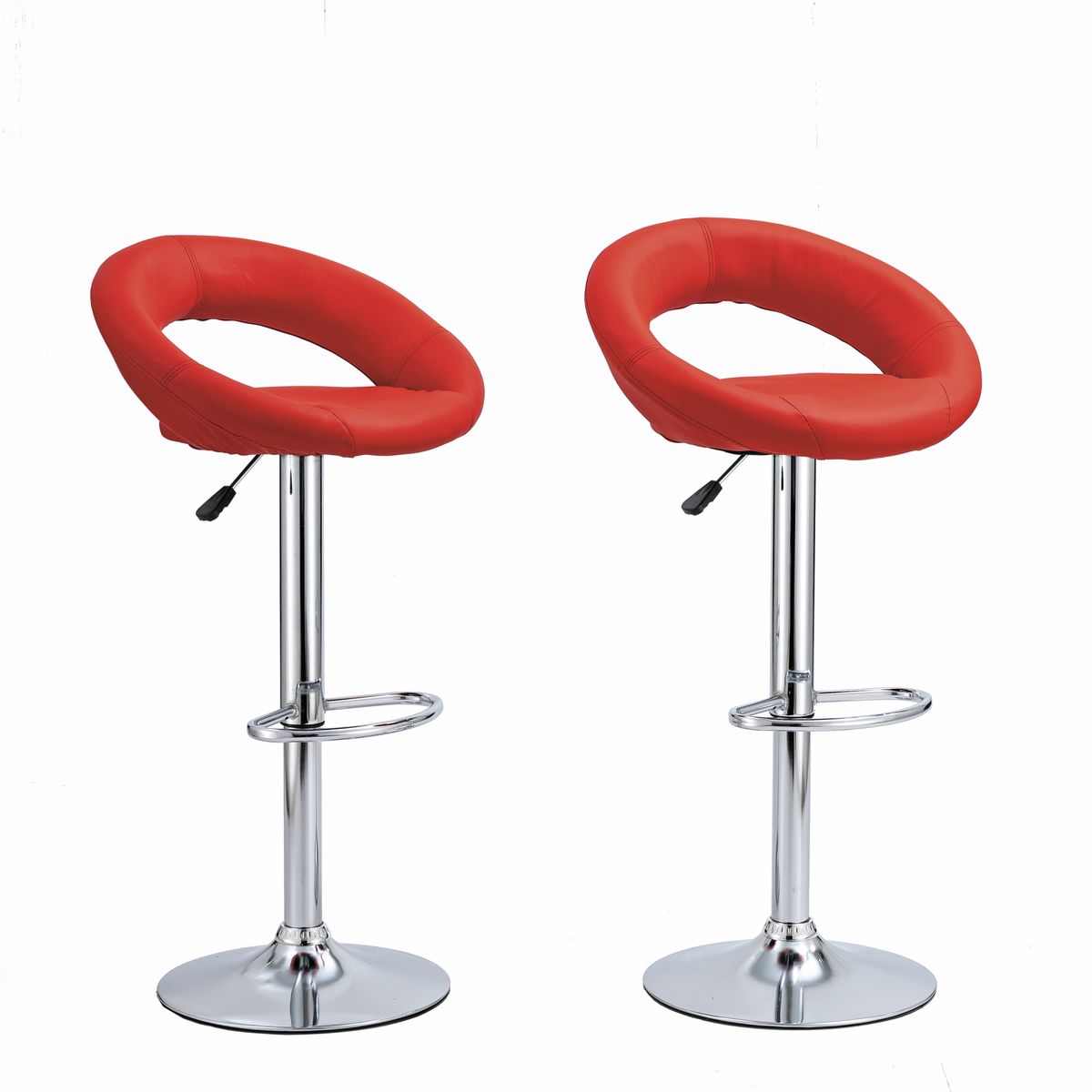 Round Chrome PU Bar Chair 2in1 Shop Today. Get it Tomorrow