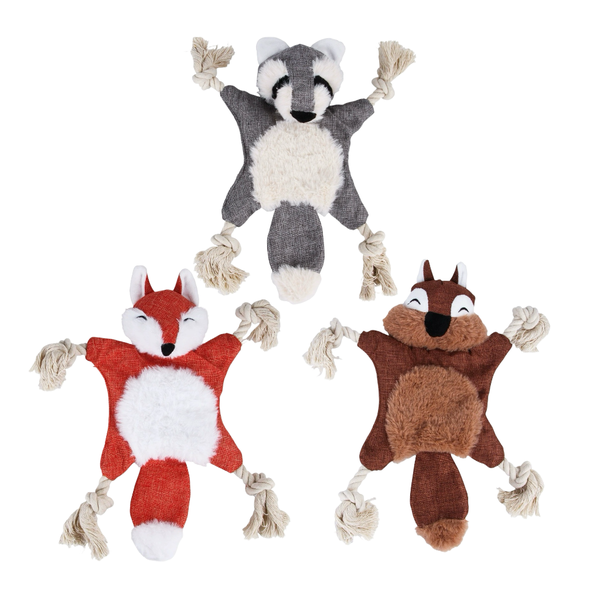 3 Pieces Dog Chew Squeaky Plush Toy
