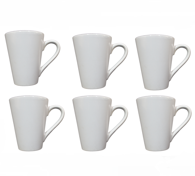 Mugs Porcelain 8x10cm 6 Piece Essentials Collection