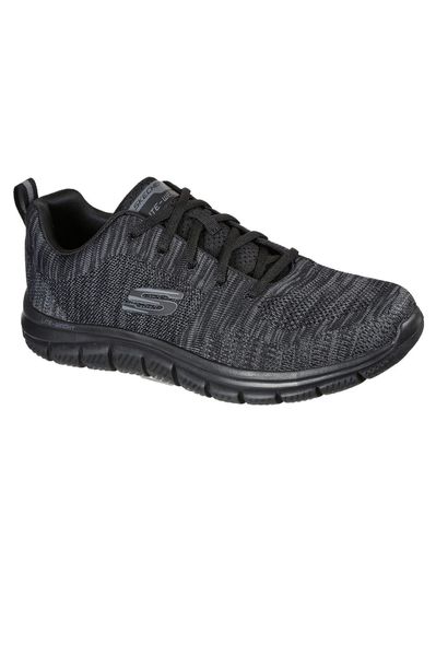 Skechers Men Navy Blue Mesh Casual Lace Up