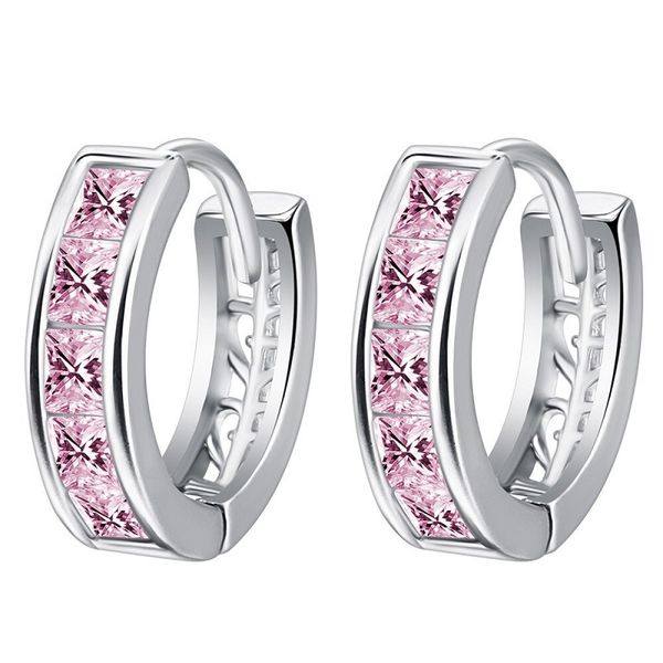 Elegant Cubic Zirconia Hoop Earings