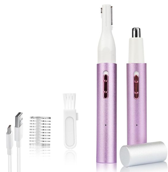 Rechargeable Nose &amp; Ear Hair Trimmer for Men &amp; Women - Dual Blade Clipper